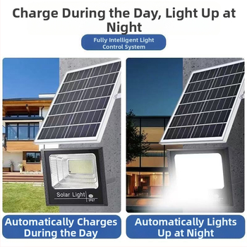 Solarni reflektor za kućni dvorište, vanjsko LED rasvjetno svjetlo visoke snage, IP67 vodootporno, višenamjensko, s daljinskim upravljačem