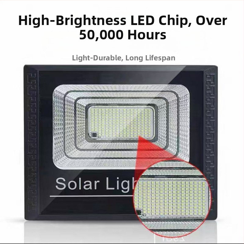 Solarni reflektor za kućni dvorište, vanjsko LED rasvjetno svjetlo visoke snage, IP67 vodootporno, višenamjensko, s daljinskim upravljačem