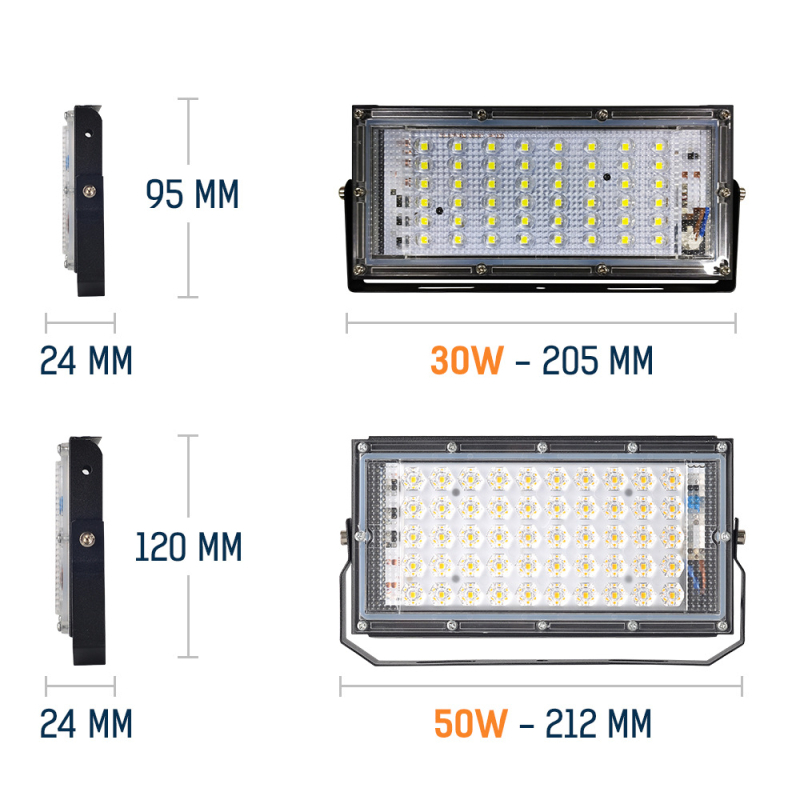 LED reflektor IP65, 50W, 180° snop, vanjsko osvjetljenje cesta