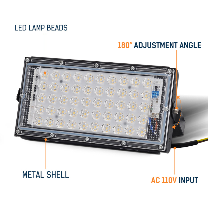 LED reflektor IP65, 50W, 180° snop, vanjsko osvjetljenje cesta