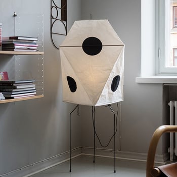 Japanska podna lampa u stilu Wabi-Sabi sa sjenilom od pergamenta, dizajnersko osvjetljenje za dnevni boravak