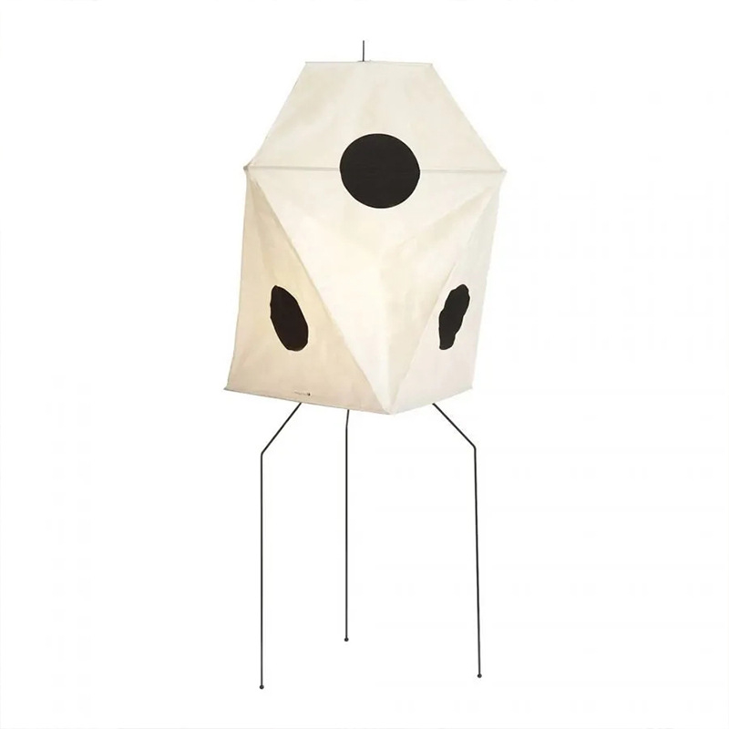 Japanska podna lampa u stilu Wabi-Sabi sa sjenilom od pergamenta, dizajnersko osvjetljenje za dnevni boravak