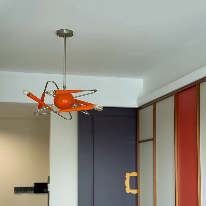 Nova postmoderni Bauhaus stil, narančasta viseća svjetiljka za dnevni boravak, blagovaonu, spavaću sobu i studij