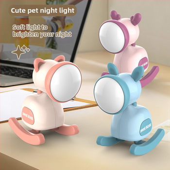 Kreslený kolotočový koník nočné svetlo s USB nabíjaním, stolná ozdoba, LED mini