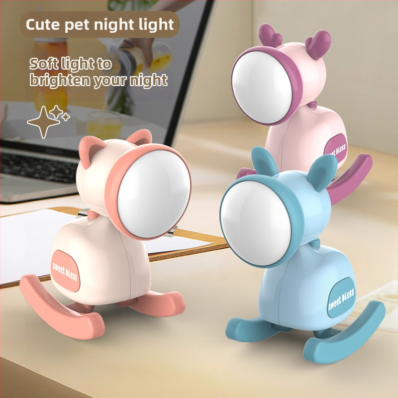 Kreslený kolotočový koník nočné svetlo s USB nabíjaním, stolná ozdoba, LED mini