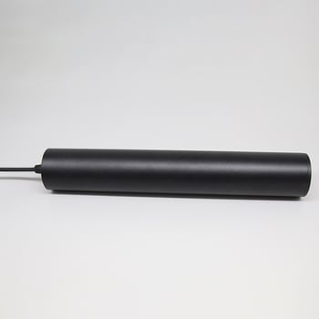 Okrugli cilindrični LED viseći luster za restorane i barove, crne boje, minimalistički stil, 12W, s jednim izvorom svjetla, prilagodljiv dizajn