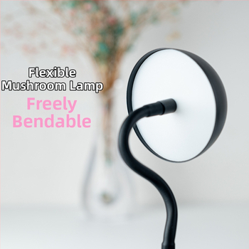 Kovová stolná lampa tvaru huby s nabíjaním cez USB – moderný dizajn do spálne, obývačky a baru