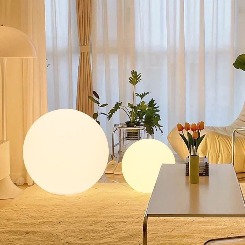 Podna LED svjetiljka u nordijskom stilu za spavaću sobu i dnevni boravak – kuglasta LED svjetiljka s motivom mjeseca