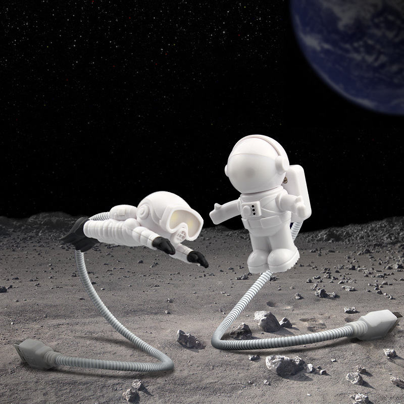 USB svjetlo u obliku astronauta, LED noćna lampica, USB napajanje, kreativan poklon
