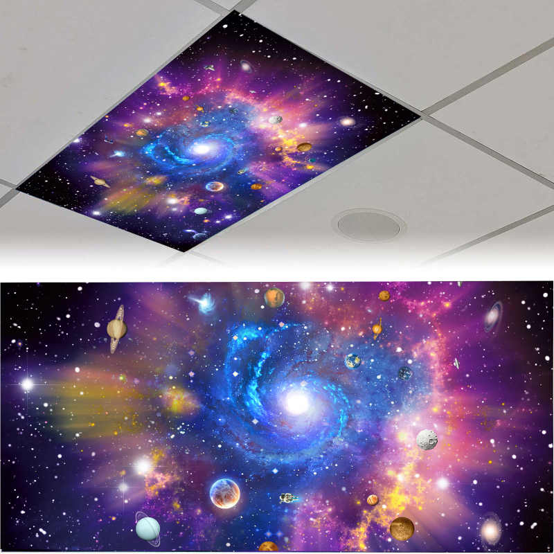 FENGYUE magnetski platneni abažur za fluorescentnu svjetiljku, zaštita očiju, dimenzije 61x122 cm, model 088138XY, Dream Universe
