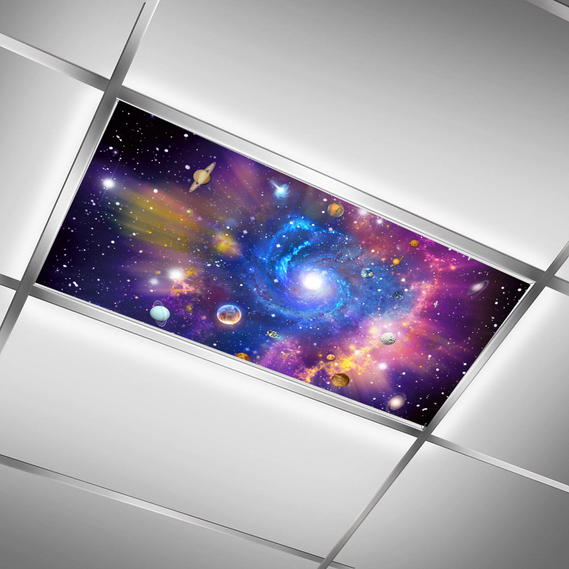 FENGYUE magnetski platneni abažur za fluorescentnu svjetiljku, zaštita očiju, dimenzije 61x122 cm, model 088138XY, Dream Universe