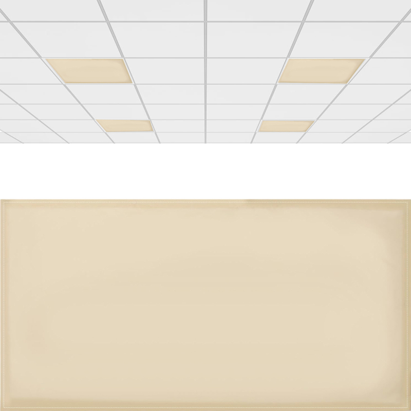 Tekstilni abažur za lampu s magnetskim pričvršćivanjem, zaštita očiju, zasjenjivanje, topla žuta boja, za ured, dnevni boravak i učionu; dimenzije 61×122 cm