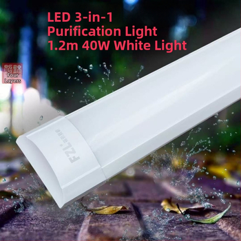 Fuzhao LED integrovaný držiač čistiaca lampa, 1,2 m LED pás, 40 W, 40 000 lm, hliníková zliatina puzdro, 220 V, prachotesný