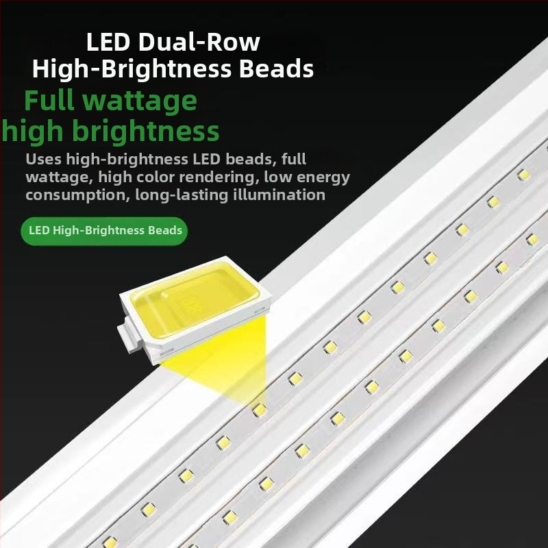 Fuzhao LED integrovaný držiač čistiaca lampa, 1,2 m LED pás, 40 W, 40 000 lm, hliníková zliatina puzdro, 220 V, prachotesný