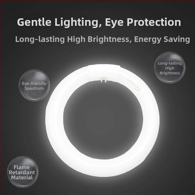 T9 kruhová stropná lampa s kruhom, náhradná štvorpinová fluorescenčná lampa, biele svetlo, 22W/32W/40W, domáce a komerčné použitie