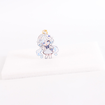 Prilagođeni akrilni ključni lančić s dvostrukim slojem anime postolja, DIY privjesak crtani lik, idol merch