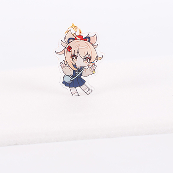 Prilagođeni akrilni ključni lančić s dvostrukim slojem anime postolja, DIY privjesak crtani lik, idol merch