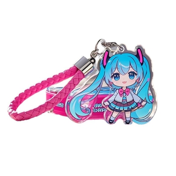 Prilagođeni akrilni ključni lančić s dvostrukim slojem anime postolja, DIY privjesak crtani lik, idol merch