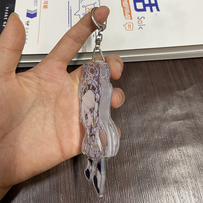 Akrilni privjesak za ključeve – prilagođeni oblik anime lika, japanski stil, debeli privjesak