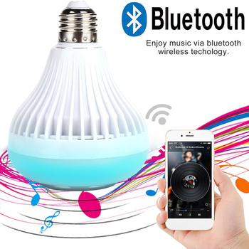RGB Bluetooth LED žarulja s bojom osvjetljenja, stropna lampa s bežičnim daljinskim upravljačem i ugrađenim zvučnikom