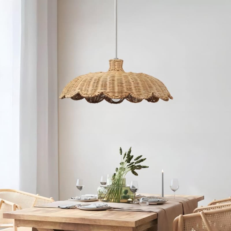Nordijski stil ratan lampa viseći svjetiljka s ručno pletenim abažurom za dom, restoran i Zen čajnu sobu