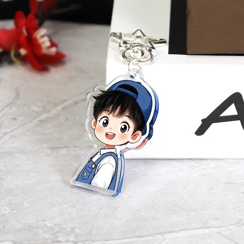 Akrilni stalak za figuru, prilagođeni anime merch, DIY privjesak za ključeve, PP klip za automobil ključeve