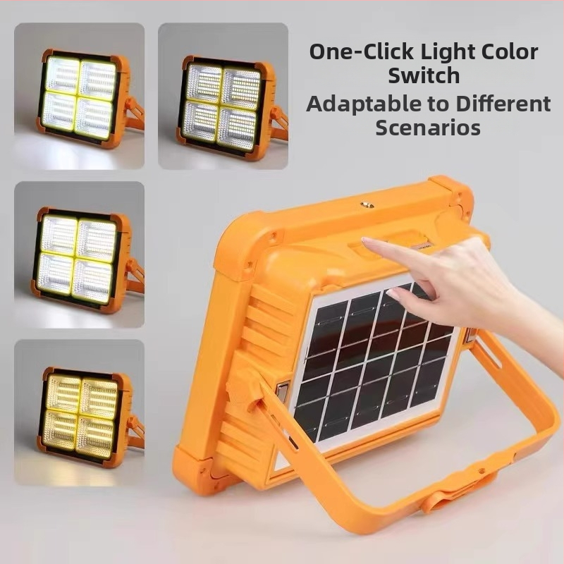 Solarni vanjski LED reflektor, prenosni bežični kamp lampica s magnetskim držačem