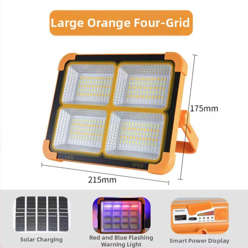 Solarni vanjski LED reflektor, prenosni bežični kamp lampica s magnetskim držačem