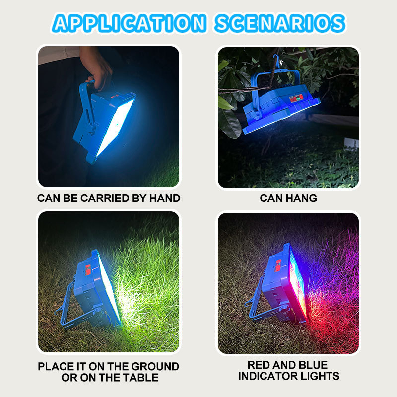 Solarni kamping reflektor s prijenosnom LED rasvjetom, IP65, nužno osvjetljenje