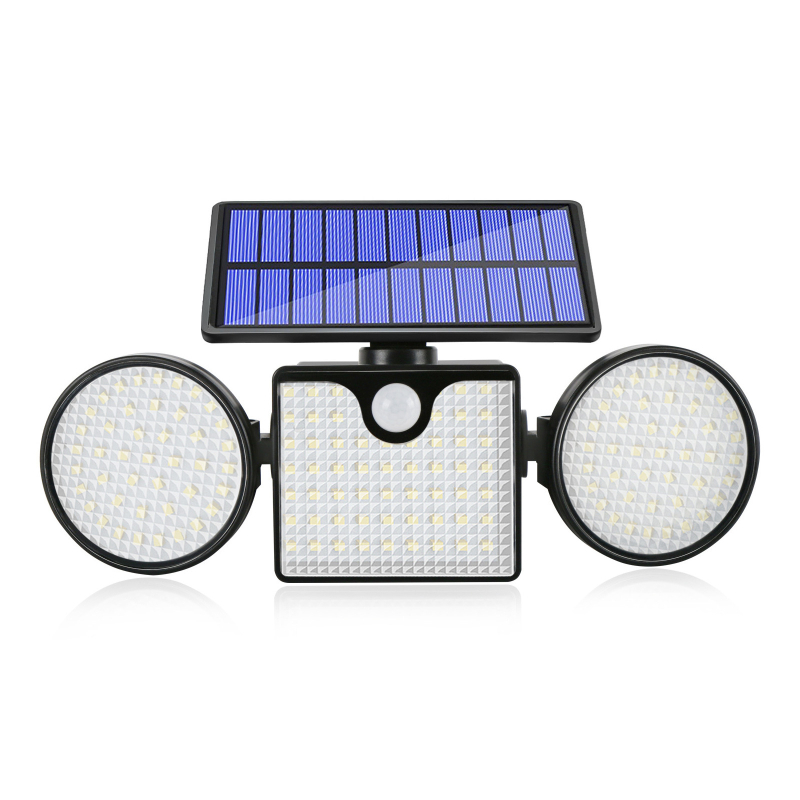 Solarna troglava lampa za vrt, IP65, rasvjeta krajolika, senzor pokreta