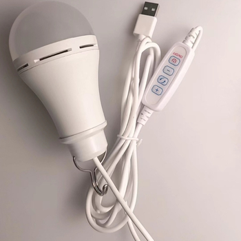 USB napajana LED žarulja s mogućnošću podešavanja temperature i jačine boje, 10W, E27, unutarnja upotreba