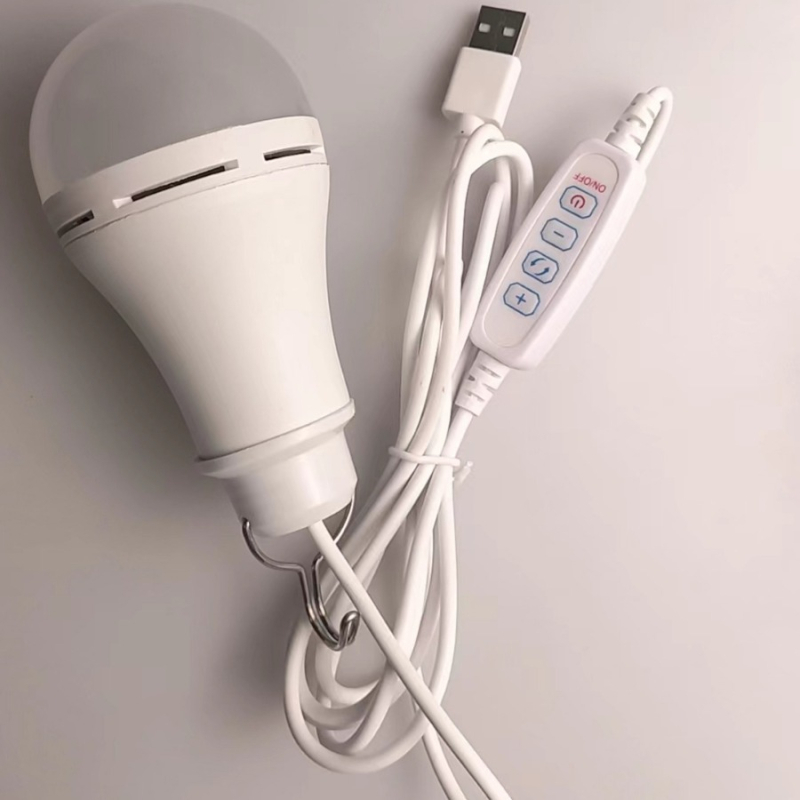 USB napajana LED žarulja s mogućnošću podešavanja temperature i jačine boje, 10W, E27, unutarnja upotreba