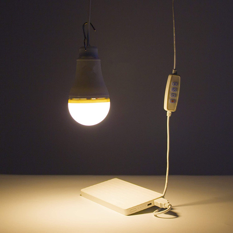 USB napajana LED žarulja s mogućnošću podešavanja temperature i jačine boje, 10W, E27, unutarnja upotreba