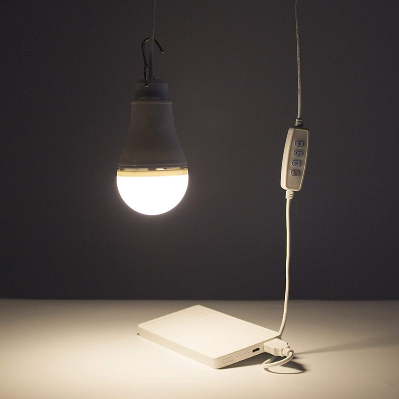 USB napajana LED žarulja s mogućnošću podešavanja temperature i jačine boje, 10W, E27, unutarnja upotreba