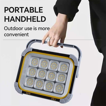 Solaran prijenosni floodlight za kampiranje, tri razine LED svjetla, punjiv