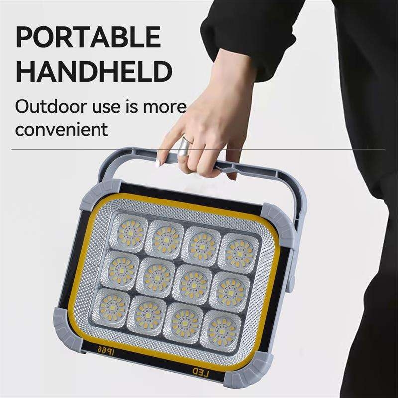 Solaran prijenosni floodlight za kampiranje, tri razine LED svjetla, punjiv