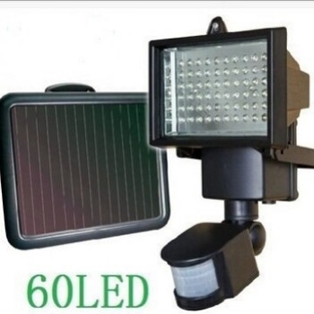 Solarna LED flood svjetiljka s senzorom pokreta, 60 LED, vanjsko osvjetljenje, infracrveni senzor, ulična i pejzažna rasvjeta