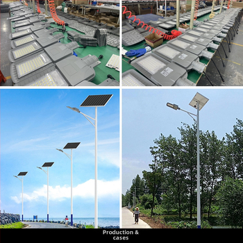 6 m solárne uličné svetlo s Yramenným ramenom, 60 W LED, oceľová konštrukcia, pre vidiecke cesty a verejné priestory