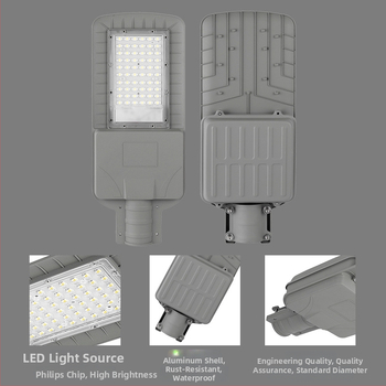 6 m solárne uličné svetlo s Yramenným ramenom, 60 W LED, oceľová konštrukcia, pre vidiecke cesty a verejné priestory