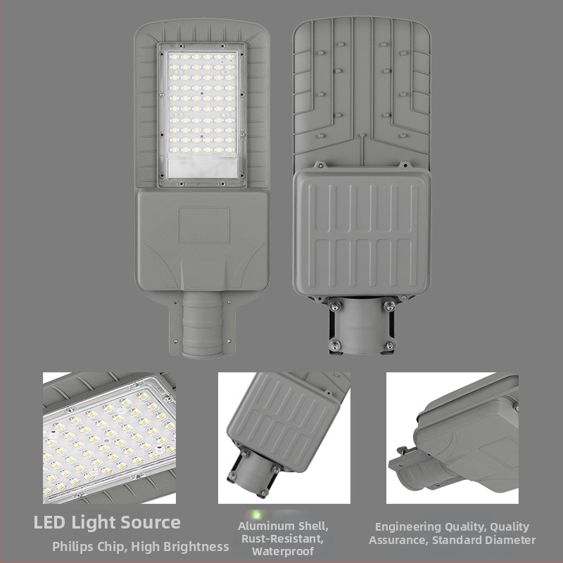 6 m solárne uličné svetlo s Yramenným ramenom, 60 W LED, oceľová konštrukcia, pre vidiecke cesty a verejné priestory