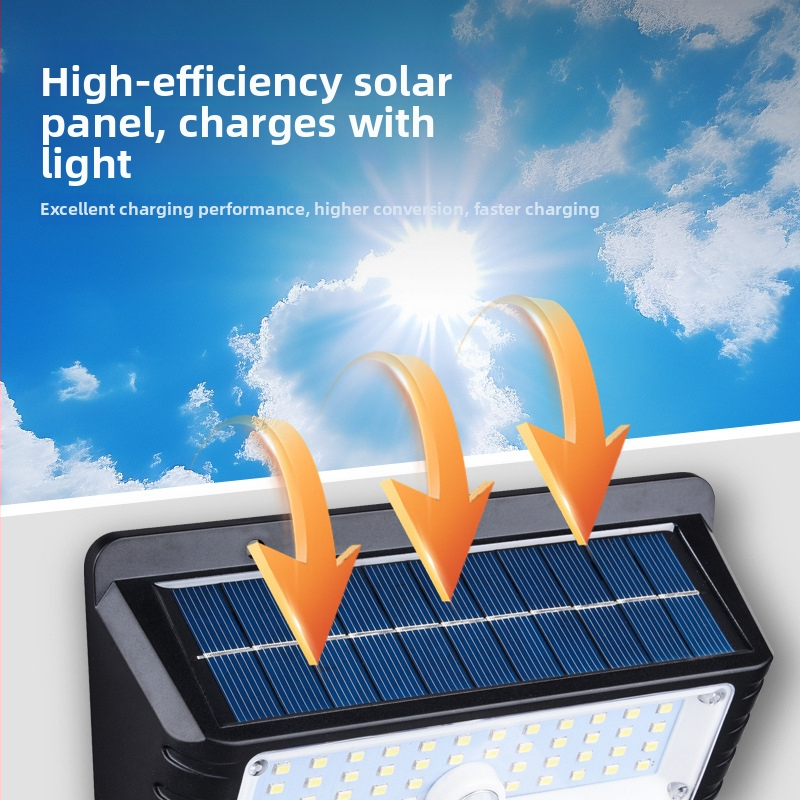Solarna vanjska lampa sa senzorom pokreta, zidna svjetiljka za dvorište i vrt, vodootporna rasvjeta ograde