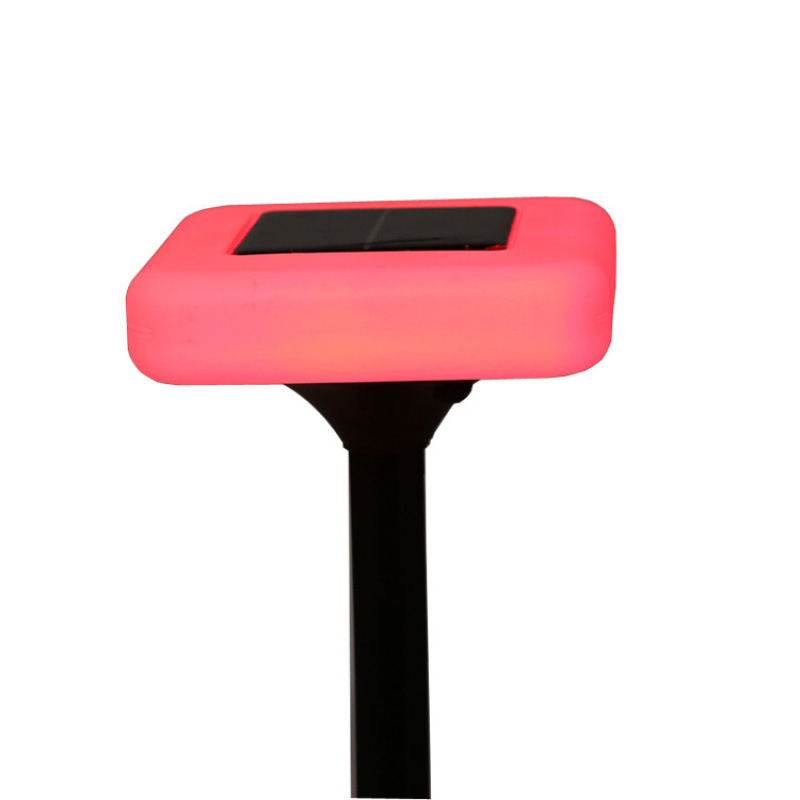 Solarne LED vrtne lampe, vodootporne, šarene, kvadratne i okrugle, usađene u travu, senzorno upravljanje