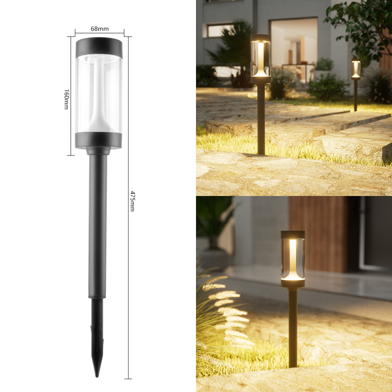 Solarne vanjske LED lampe za vrt i travnjak, zemljane svjetiljke za stazu, vodootporno noćno osvjetljenje krajolika