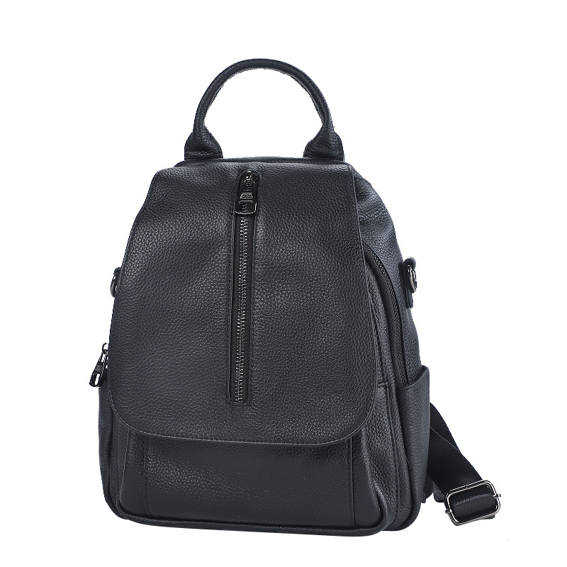 Unisex ruksak od prave goveđe kože, korejski stil, velika zapremina 20–35L, meka koža, za svakodnevnu uporabu, pogodan za 10-inčni prijenosnik