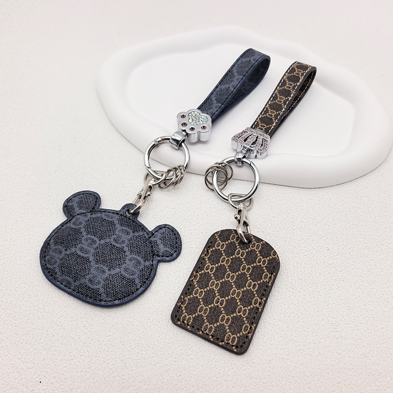 PU kožni lančić za ključeve s pet metalnih dijelova, minimalističkog dizajna, za muškarce i žene, ključevi za auto i dom