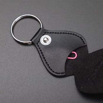 Privjesak za ključeve od PU kože s otiskom logotipa, zatvarač sa snap zatvaračem, automobil ključ, kreativni dizajn