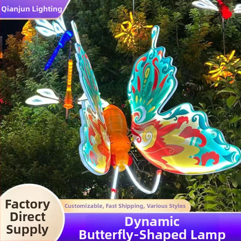 LED vonkajšie dynamické motýlie svetlo, solárna krajinná lampa s akrylovým telom, IP65, moderný minimalistický dizajn