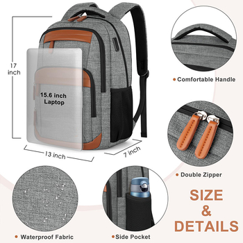 Prilagođeni poslovni ruksak od poliestera Oxford, unisex, kapacitet ispod 20 L, za 16-inčni laptop, gradski stil, putovanja, antibakterijski.