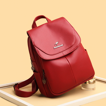 Ženski ruksak s lychee uzorom - casual ruksak za vanjska putovanja, zapadni stil, model 9674