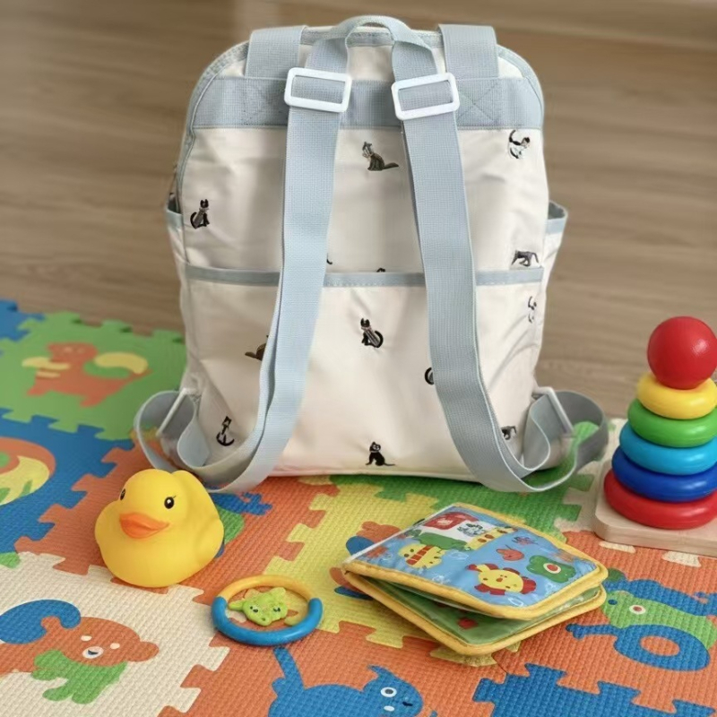 Minimalistički ruksak za majku s mačjim motivom, veliki kapacitet, sklopivi putni ruksak i funkcionalnost za kutiju za ručak